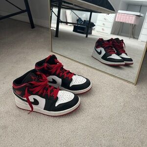 Nike Air Jordan 1 Low Black and Red Shoes